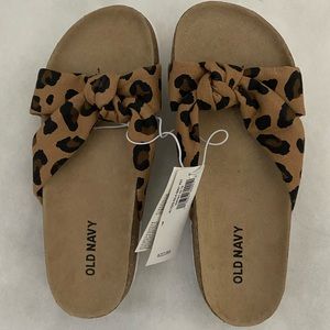 *never worn* cheetah print children’s sandals
